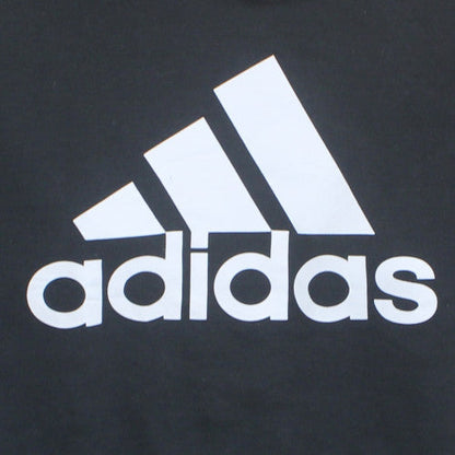 Adidas Mens Black Pullover Hoodie Large Logo Sportswear Sweatshirt