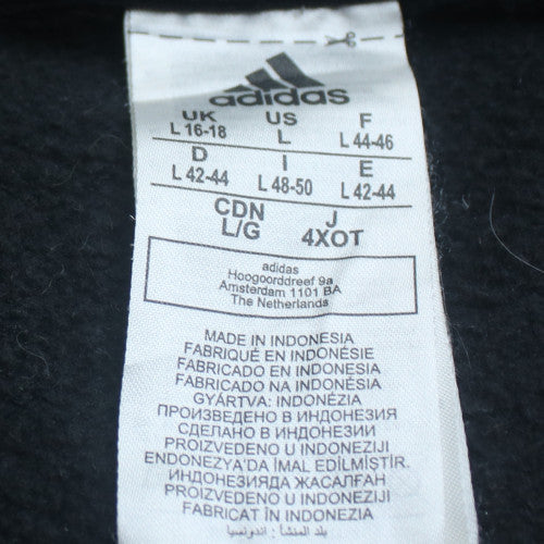 Adidas Mens Black Pullover Hoodie Large Logo Sportswear Sweatshirt