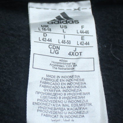 Adidas Mens Black Pullover Hoodie Large Logo Sportswear Sweatshirt
