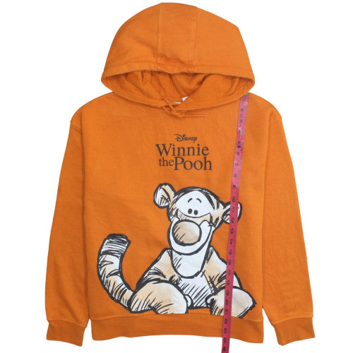 Disney Girls Orange Tigger Hoodie - Medium 10-12 Years Pullover Fleece