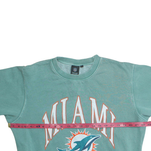 NFL Team Apparel Miami Dolphins Men's Green M Crew Neck Sweatshirt