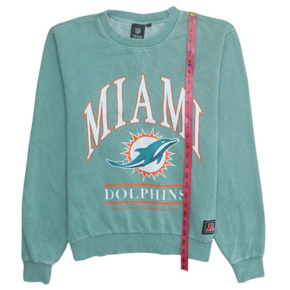 NFL Team Apparel Miami Dolphins Men's Green M Crew Neck Sweatshirt