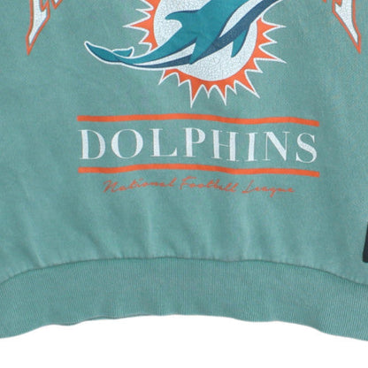 NFL Team Apparel Miami Dolphins Men's Green M Crew Neck Sweatshirt
