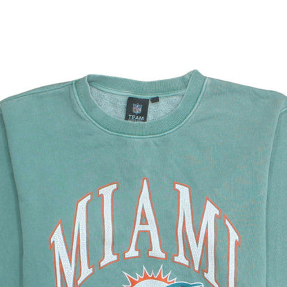 NFL Team Apparel Miami Dolphins Men's Green M Crew Neck Sweatshirt