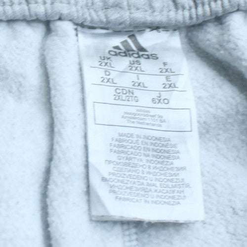 Adidas Mens Grey 2XL Jogger Sweatpants Elastic Waist Track Pants