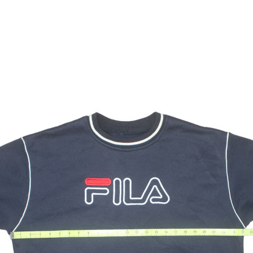Fila Men Blue Crew Neck Regular Fit Logo Sweatshirt M