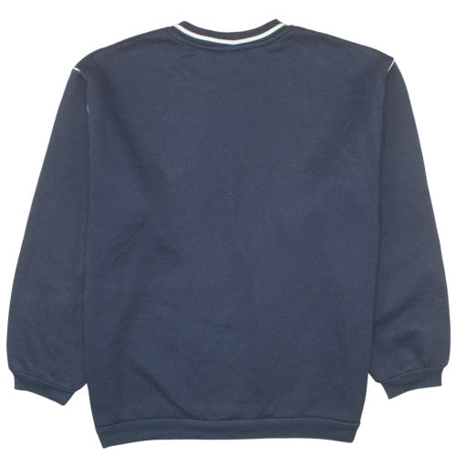 Fila Men Blue Crew Neck Regular Fit Logo Sweatshirt M