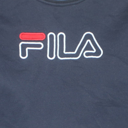 Fila Men Blue Crew Neck Regular Fit Logo Sweatshirt M