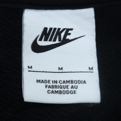 Nike Men's Black Pullover Hoodie M Regular Fit Fleece Sportswear