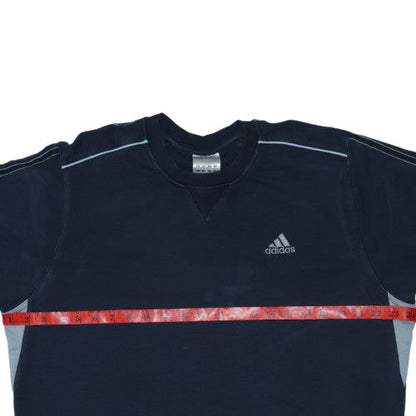 Adidas Men's Blue Crew Neck Pullover Sweatshirt L Sports Fleece