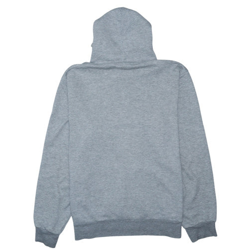 Adidas Men Grey Pullover Hoodie Medium Logo Sports Fleece