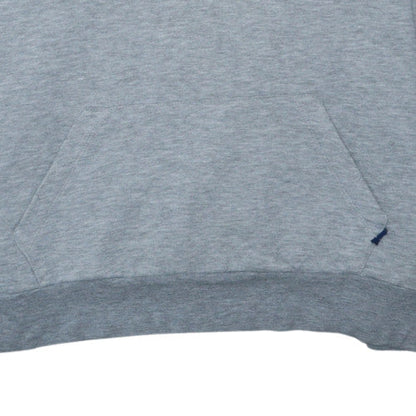 Adidas Men Grey Pullover Hoodie Medium Logo Sports Fleece