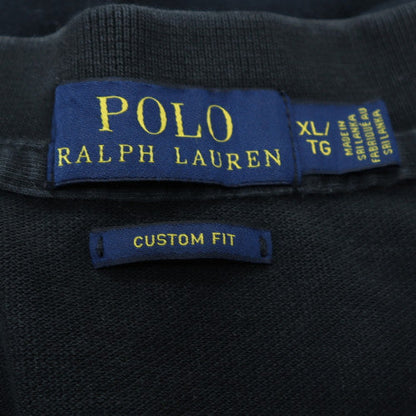Ralph Lauren Men's Black Custom Fit Polo Shirt XL Slim Cotton