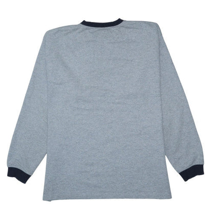 FILA Men’s Grey 2XL Pullover Fleece Sweatshirt Crew Neck Logo