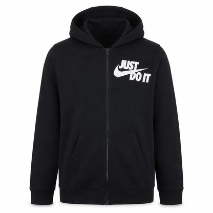Nike Men's Black Full Zip Hoodie M Sports Fleece Sweatshirt