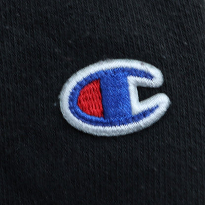 Champion Men’s Black Pullover Sweatshirt S Retro Embroidered Logo