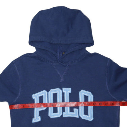 Ralph Lauren Men's Blue Pullover Hoodie XS Logo Fleece