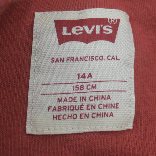 Levi’s Boys Red Pullover Hoodie 14 Years 158cm Logo Sweatshirt