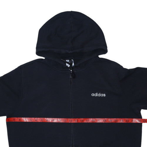 Adidas Men's Black Full Zip Hoodie L Regular Sports Fleece