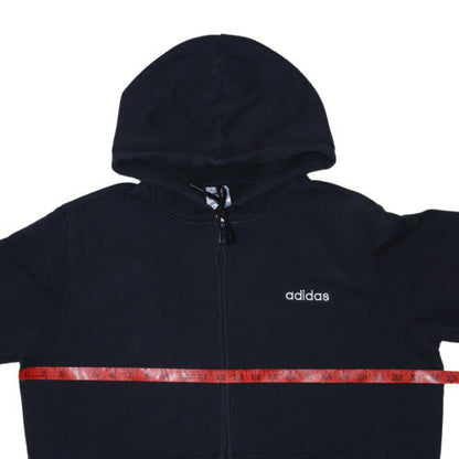 Adidas Men's Black Full Zip Hoodie L Regular Sports Fleece