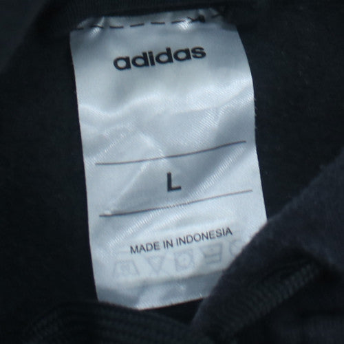 Adidas Men's Black Full Zip Hoodie L Regular Sports Fleece
