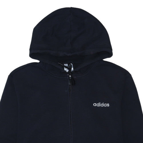 Adidas Men's Black Full Zip Hoodie L Regular Sports Fleece
