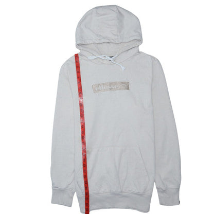 Ellesse Men's Beige Pullover Hoodie UK S Logo Cotton Blend
