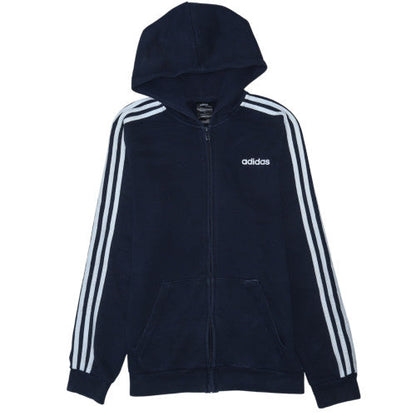 Adidas Men’s Blue Full Zip Hooded Sweatshirt S Regular Fit