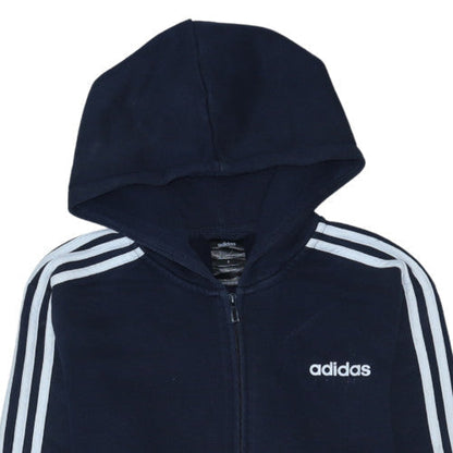 Adidas Men’s Blue Full Zip Hooded Sweatshirt S Regular Fit