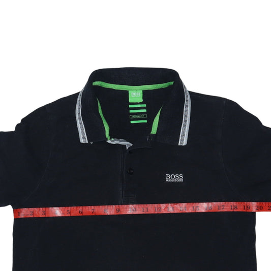 Hugo Boss Men's Black Modern Fit Cotton Polo Shirt Size L