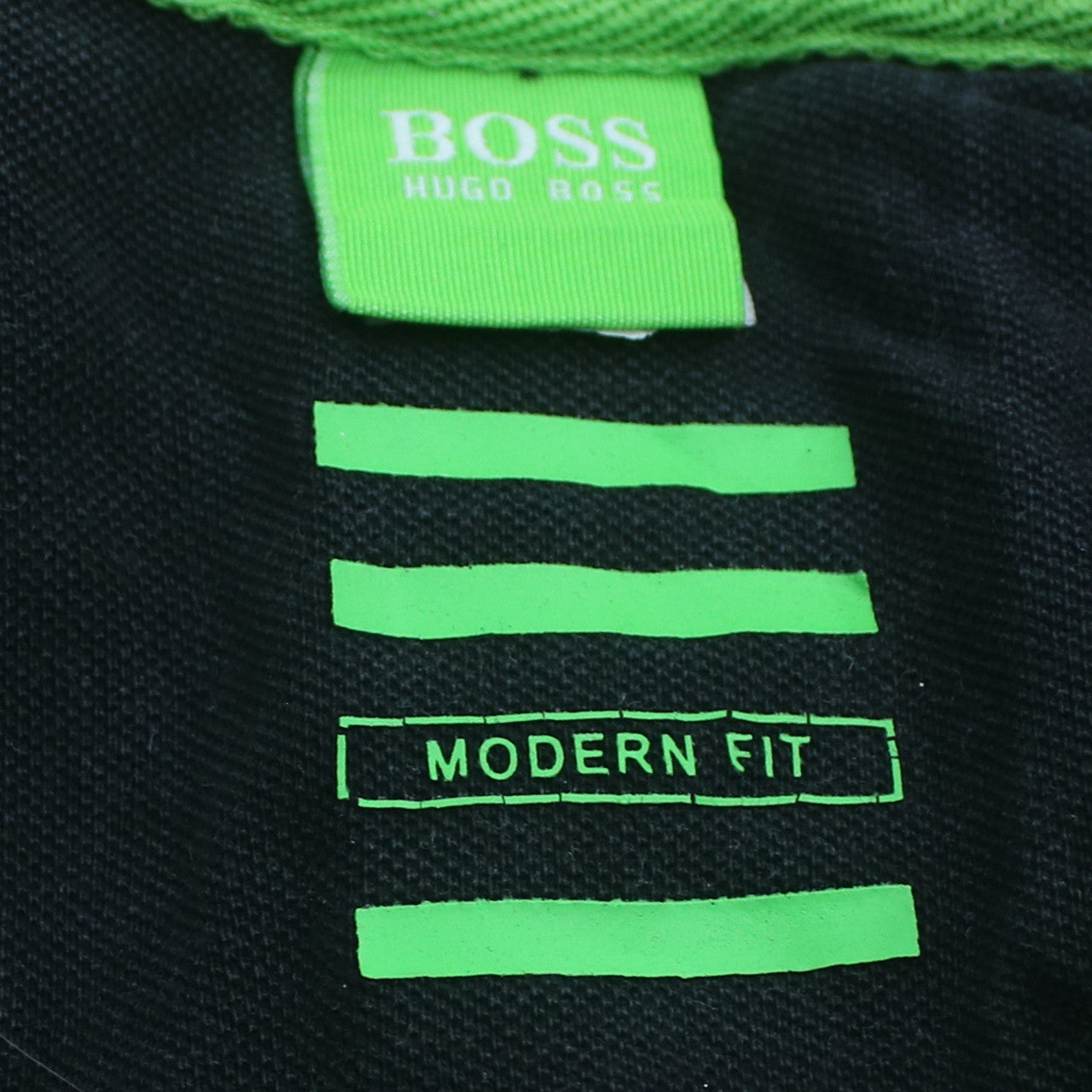 Hugo Boss Men's Black Modern Fit Cotton Polo Shirt Size L