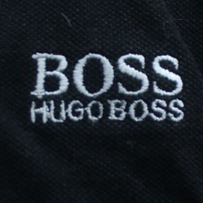 Hugo Boss Men's Black Modern Fit Cotton Polo Shirt Size L