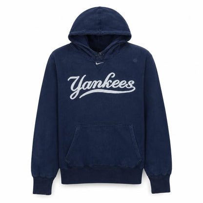 Nike Yankees Navy Blue Men's Pullover Hoodie UK XL Cotton Blend