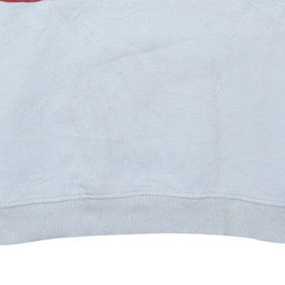 FILA Men's White Crew Neck Logo Sweatshirt Size L Regular Fit