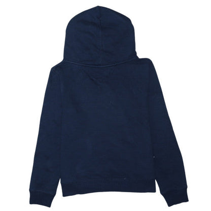 Tommy Hilfiger Boys Navy Pullover Hoodie M Cotton Blend Lined Casual