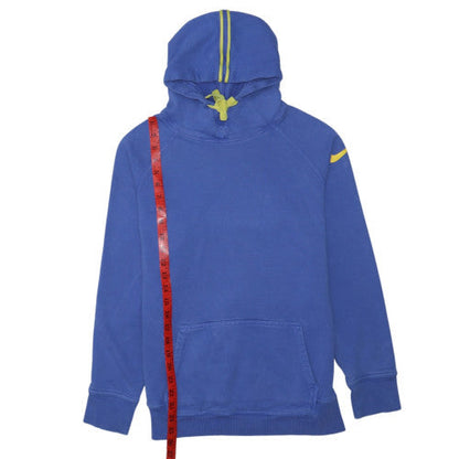Nike Men Blue Pullover Hoodie M Sports Cotton Logo Hooded