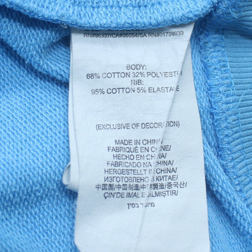 New Balance Women Blue Cotton Blend Crew Neck Sweatshirt Size M