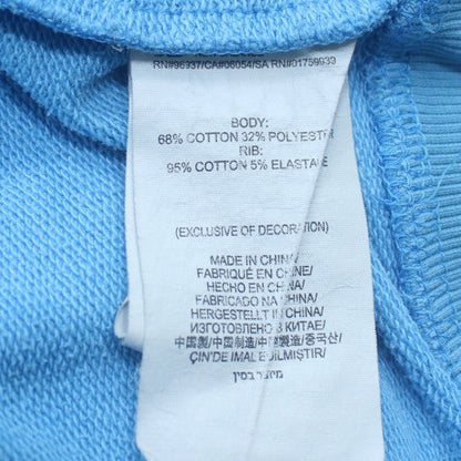 New Balance Women Blue Cotton Blend Crew Neck Sweatshirt Size M