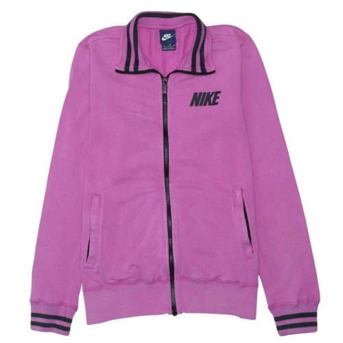 Nike Womens Pink Full Zip Sweatshirt Jacket Size L Cotton Blend