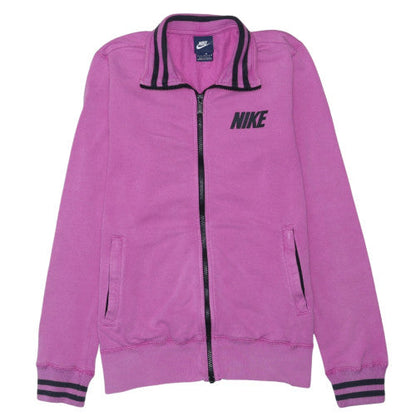 Nike Womens Pink Full Zip Sweatshirt Jacket Size L Cotton Blend