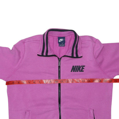 Nike Womens Pink Full Zip Sweatshirt Jacket Size L Cotton Blend