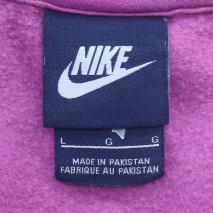 Nike Womens Pink Full Zip Sweatshirt Jacket Size L Cotton Blend