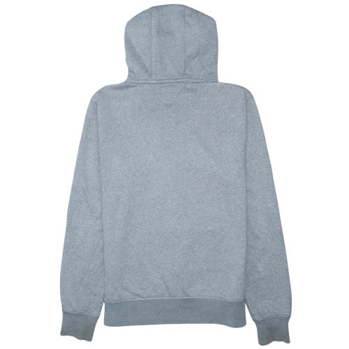 Tommy Hilfiger Men's Grey Pullover Hoodie Size L Logo Cotton Blend