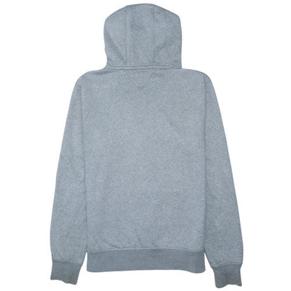 Tommy Hilfiger Men's Grey Pullover Hoodie Size L Logo Cotton Blend