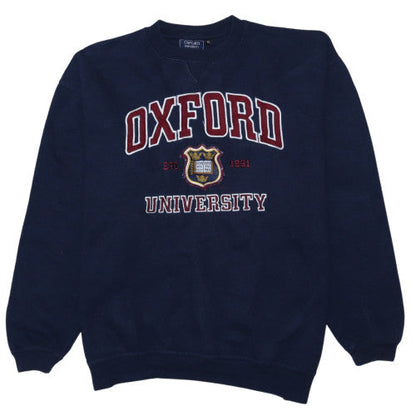 Oxford University Navy Blue Men's XL Sweatshirt Embroidered Pullover