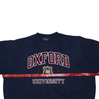 Oxford University Navy Blue Men's XL Sweatshirt Embroidered Pullover