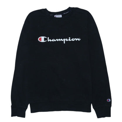 Champion Men's Black L Pullover Crew Neck Logo Sweatshirt