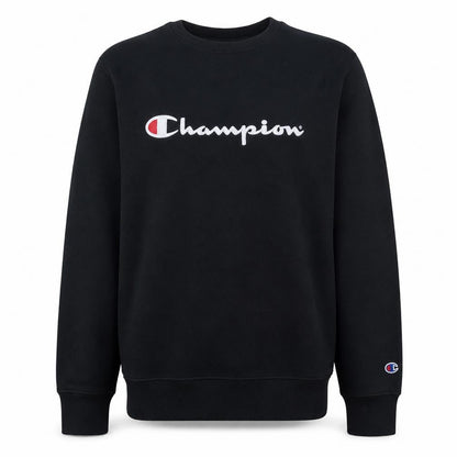 Champion Men's Black L Pullover Crew Neck Logo Sweatshirt