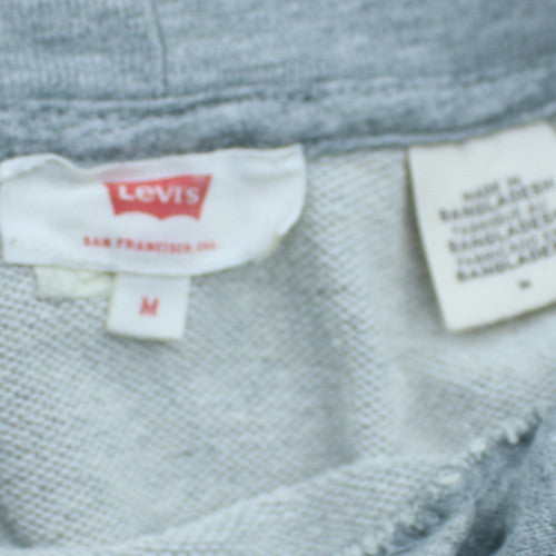 Levi's Mens Grey Pullover Hoodie M Logo Graphic Sweatshirt