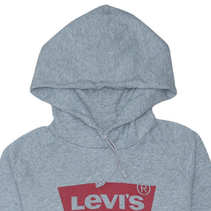 Levi's Mens Grey Pullover Hoodie M Logo Graphic Sweatshirt